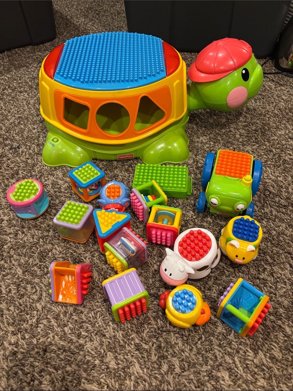 Fisher-Price Build & Spill Musical Turtle from 2006